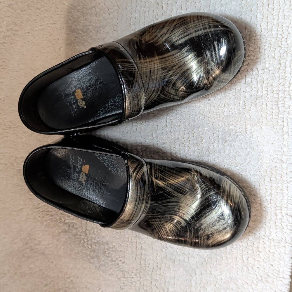 dansko xp 2.0 womens size 39 shoes black slip on comfort wedge clogs